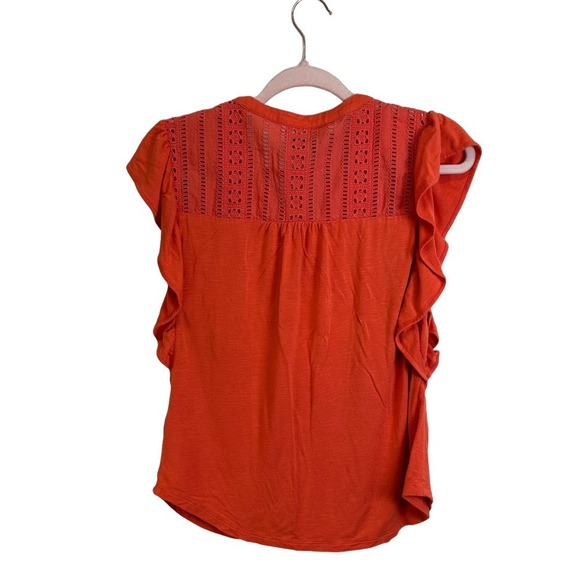 MAEVE Orange Soft Ruffled Sleeve Tank Top/Blouse size XS - Picture 4 of 7